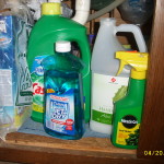 assortment of household chemicals